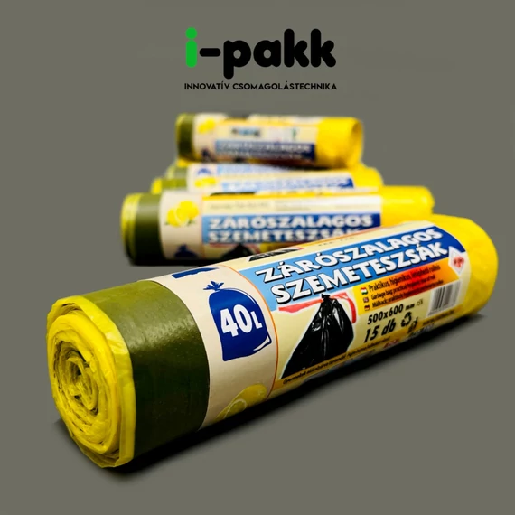 Szemeteszsák Zárószalagos 40l